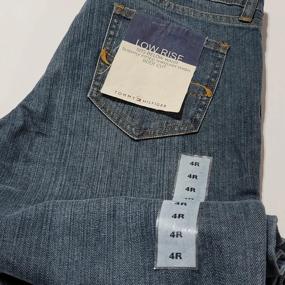 Vintage Rare Tommy Jeans Casual Retro Y2K Streetwear Low Rise Boot Cut Denim 4R - Picture 2 of 12